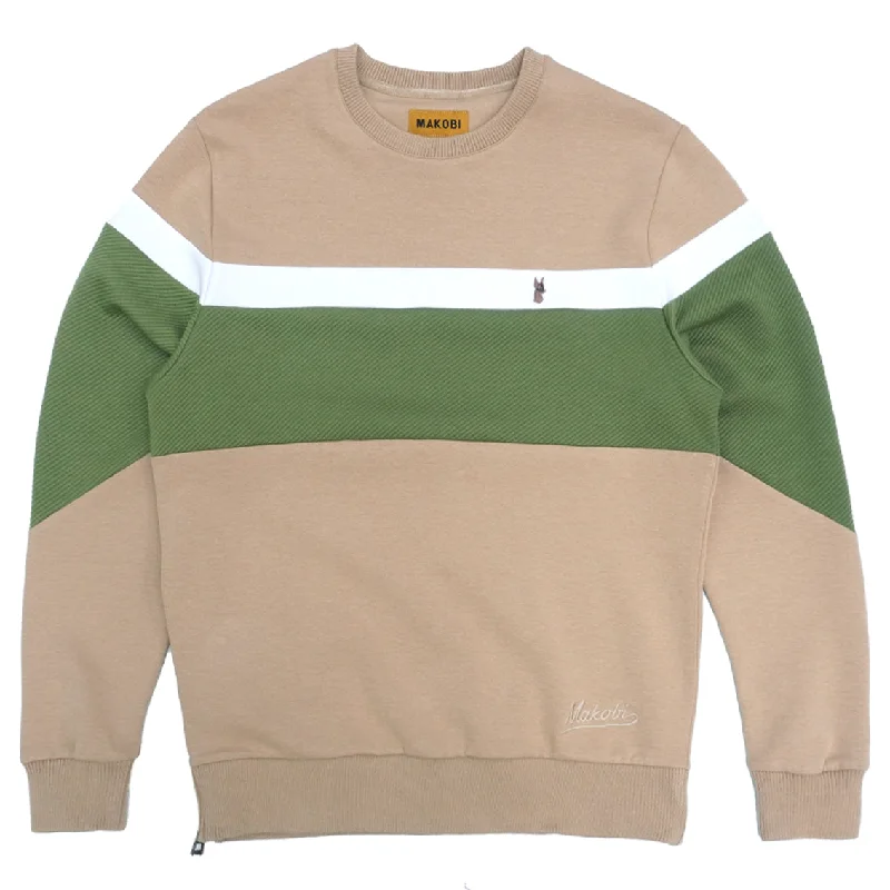Super Bargain M4392 Makobi Monogram Sweater - Khaki