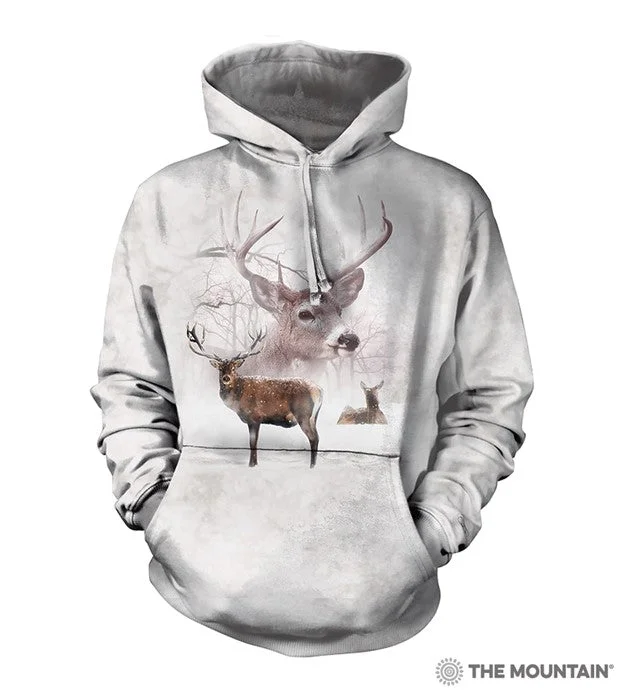 Buy Now The Mountain® Wintertime Deer Unisex Hoodie Sweatshirt