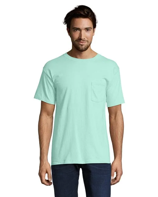 Hurry In Hanes Beefy-T Pocket T-Shirt | Clean Mint