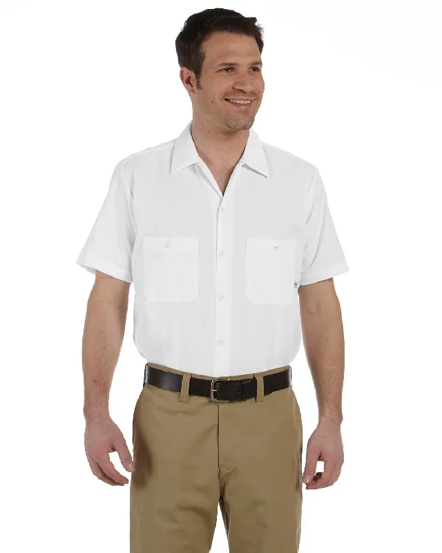 Great Deals Dickies Industrial Short Sleeve Work Shirt | White