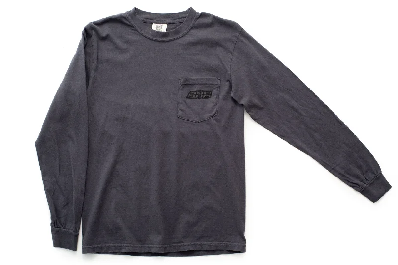 Fantastic Deals State Bicycle Co. - "Ambigram" - Pocket Long Sleeve T-Shirt (Graphite)
