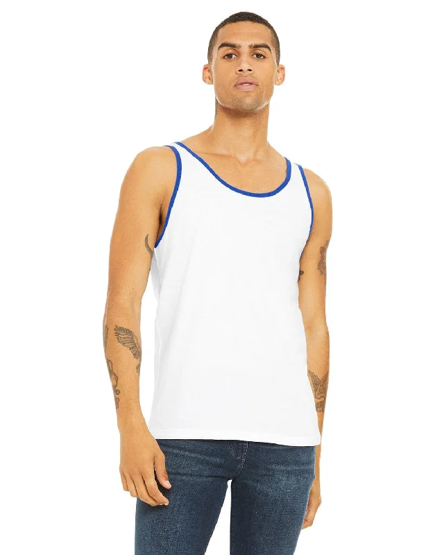 Weekend Offers That Amaze Bella+Canvas Unisex Jersey Tank | White/ Tr Royal