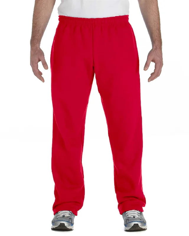 Flash Deals Gildan Heavy Blend 50/50 Open-Bottom Sweatpants | Red