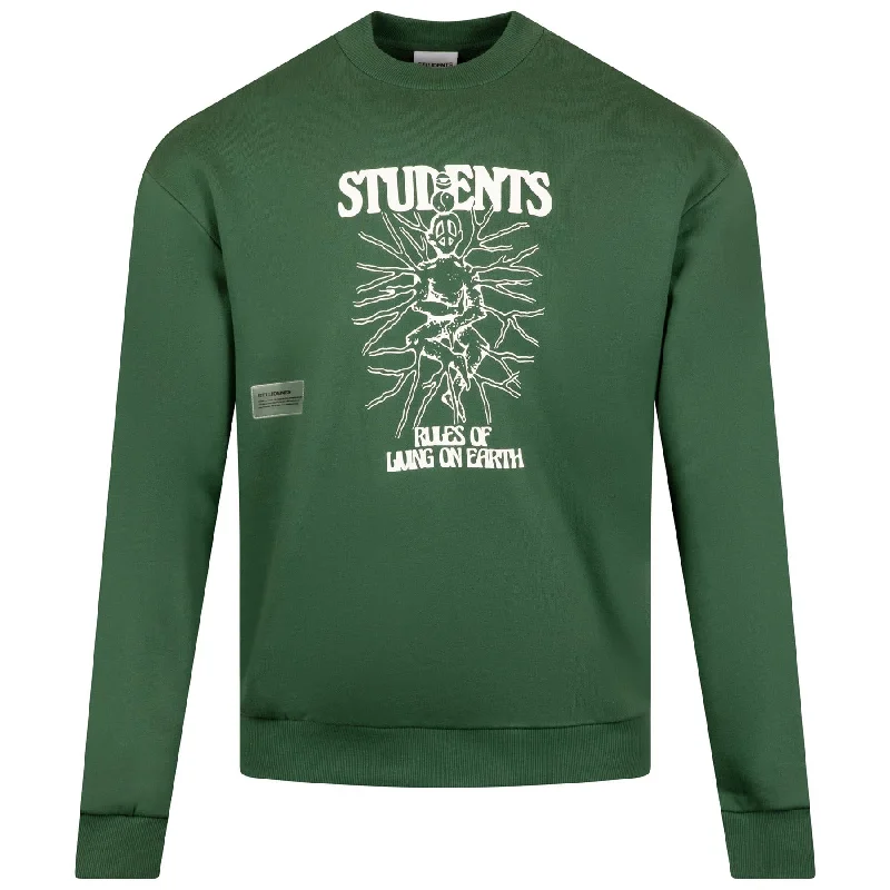 Super Savings Rules Fleece Crew Sweater Forest - AW24