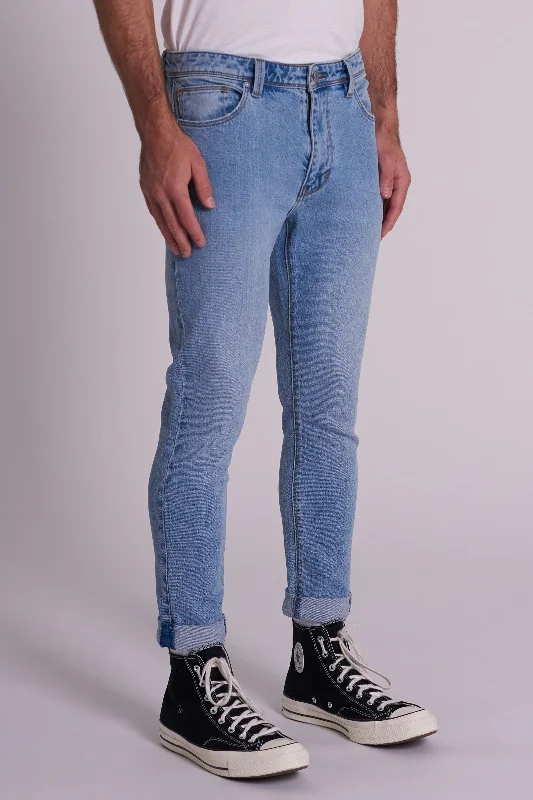 Holiday Sale Abrand Mens Drop Skinny Bias Jean Mid Vintage Indigo