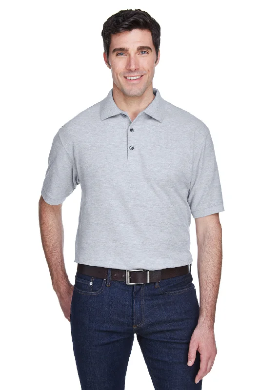 Weekend Savings Spree UltraClub Mens Whisper Short Sleeve Polo Shirt - Heather Grey - Closeout Weekend Savings Spree UltraClub Mens Whisper Short Sleeve Polo Shirt - Heather Grey - Closeout