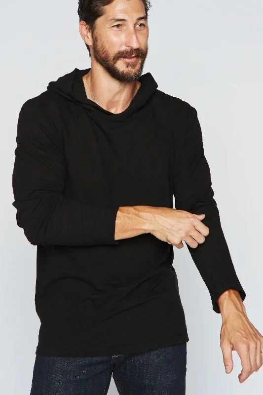 Epic Deals Men's Linen Blend Long Sleeve Hoodie
