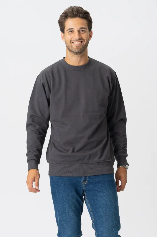 Weekend Deals That Wow Basic Crewneck - Dark Grey