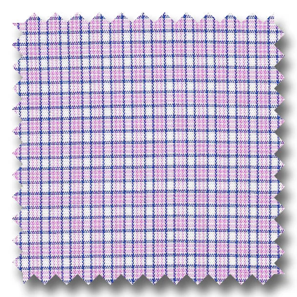 Overstock Sale Pink and Black Check 2Ply Broadcloth - Custom Dress Shirt