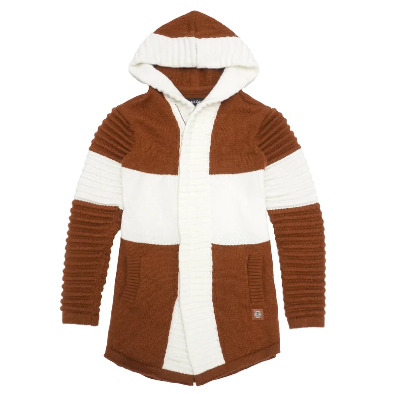 Deal of the Day M4218 Giovanni Two-Tone Sweater - Cognac