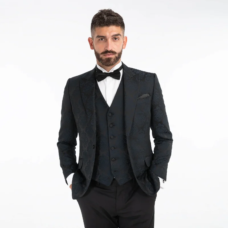 Best Bargains Black Brocade Jacket