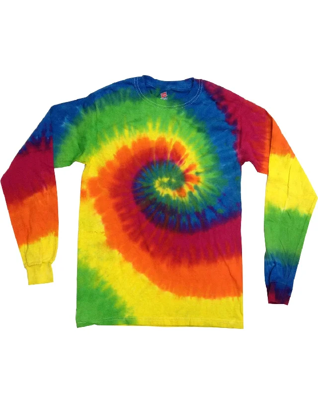 Special Price Tie-Dye 100% Cotton Long Sleeve Tie-Dyed T-Shirt | Moondance