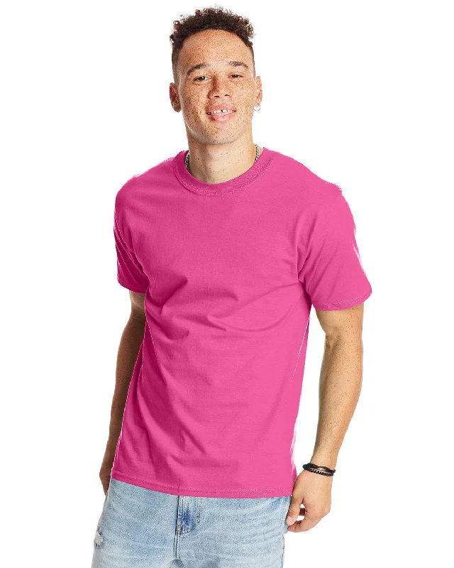 Year-End Sale Hanes Beefy-T T-Shirt | Wow Pink