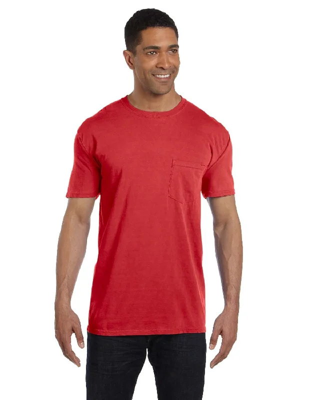 Deep Discounts Comfort Colors Garment-Dyed Pocket T-Shirt | Red