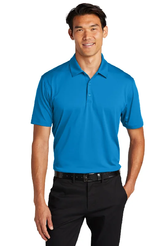 Closeout Deal Port Authority Mens Staff Performance Moisture Wicking Short Sleeve Polo Shirt - Brilliant Blue Closeout Deal Port Authority Mens Staff Performance Moisture Wicking Short Sleeve Polo Shirt - Brilliant Blue