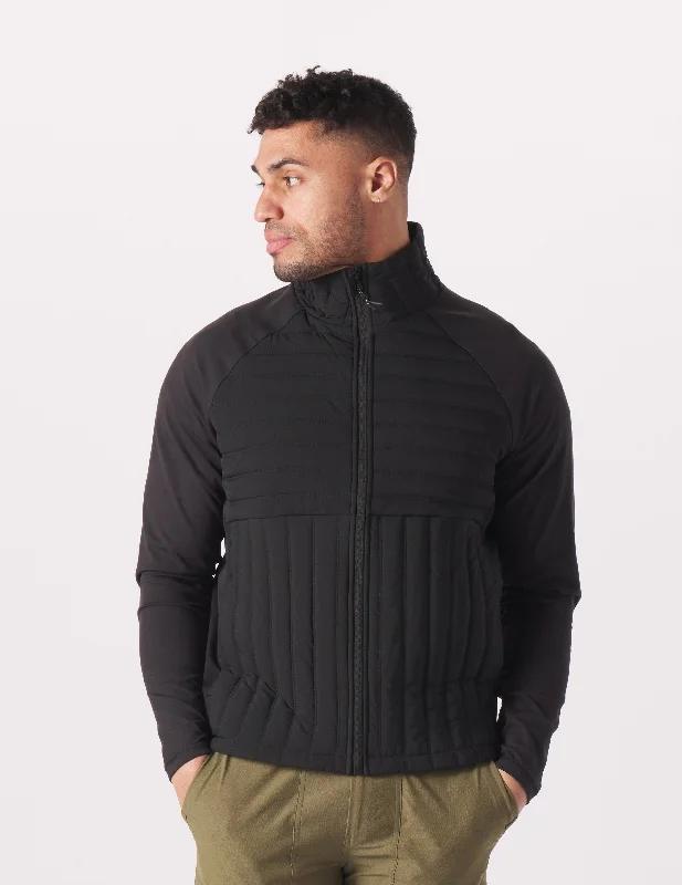 Online Specials Hybrid Puffer Jacket: Black