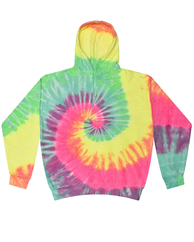 Weekend Shopping Bliss Tie-Dye Pullover Hoodie | Minty Rainbow
