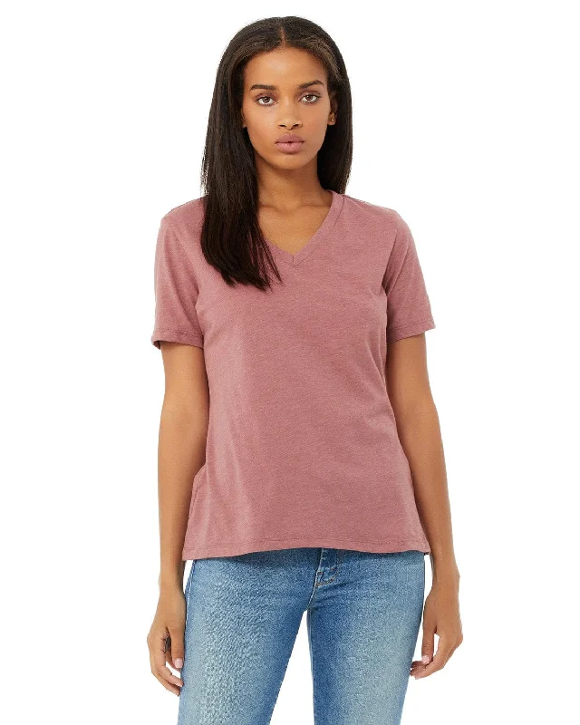 Price Drop Alert Bella+Canvas Ladies Missy V-Neck T-Shirt | Heather Mauve
