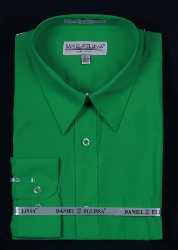 Reduced Prices Men's Green Long Sleeve Dress Shirt