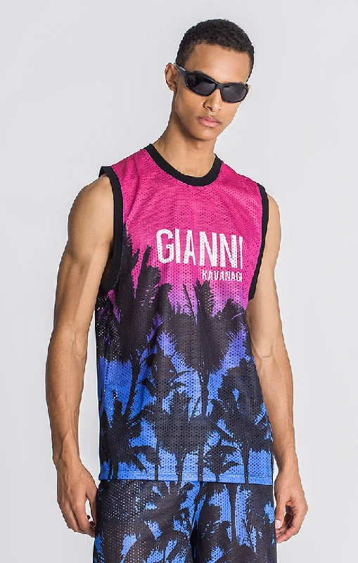 Hurry In Multicolor Palms Tanktop 