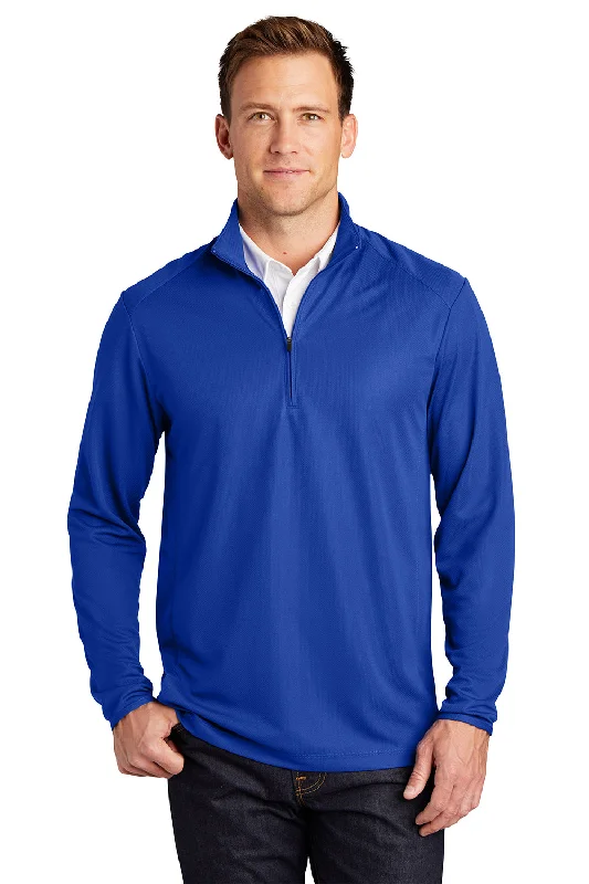 Super Savings Port Authority Mens Moisture Wicking 1/4 Zip Sweatshirt - True Royal Blue Super Savings Port Authority Mens Moisture Wicking 1/4 Zip Sweatshirt - True Royal Blue