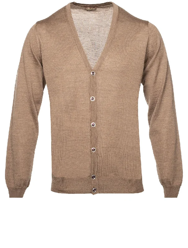 Overstock Feiner Merino Cardigan Beige