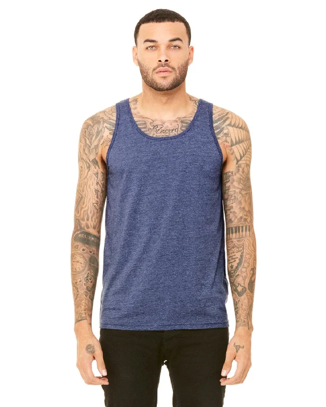 Grand Opening Sale Bella+Canvas Unisex Heather CVC Tank | Heather Navy