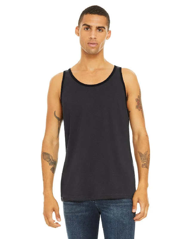 Weekend Deals That Please Bella+Canvas Unisex Jersey Tank | Dark Gry/ Black