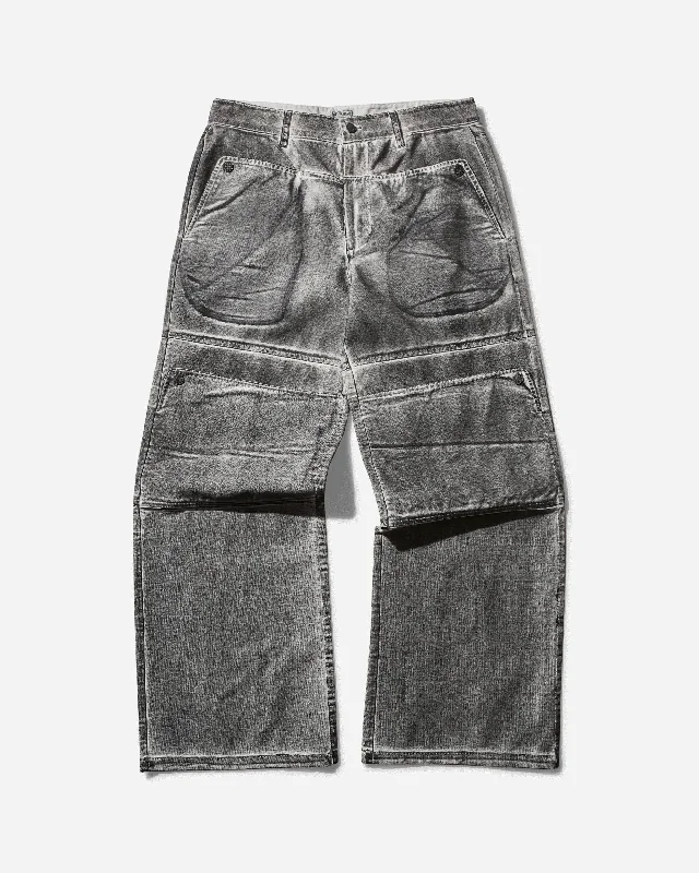 Special Price Men's Screenprinted Cargo Pants Jet Black