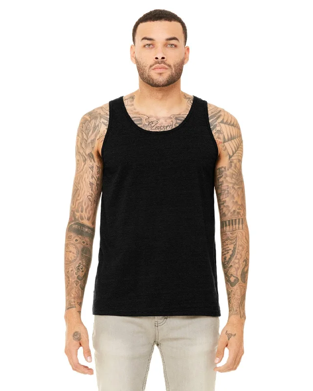 Special Promotion Bella+Canvas Unisex Heather CVC Tank | Black Heather