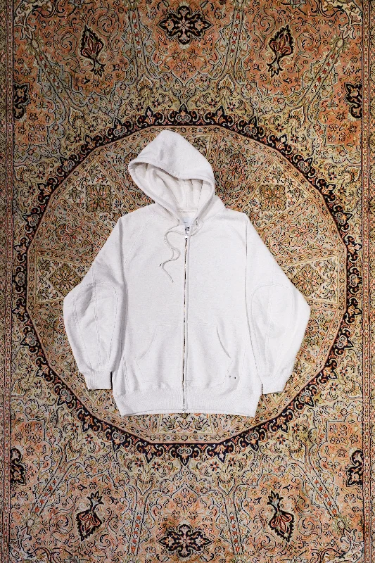 Savings Spectacular SUGARHILL ZIP-UP RAW EDGE HOODIE(WHITE)