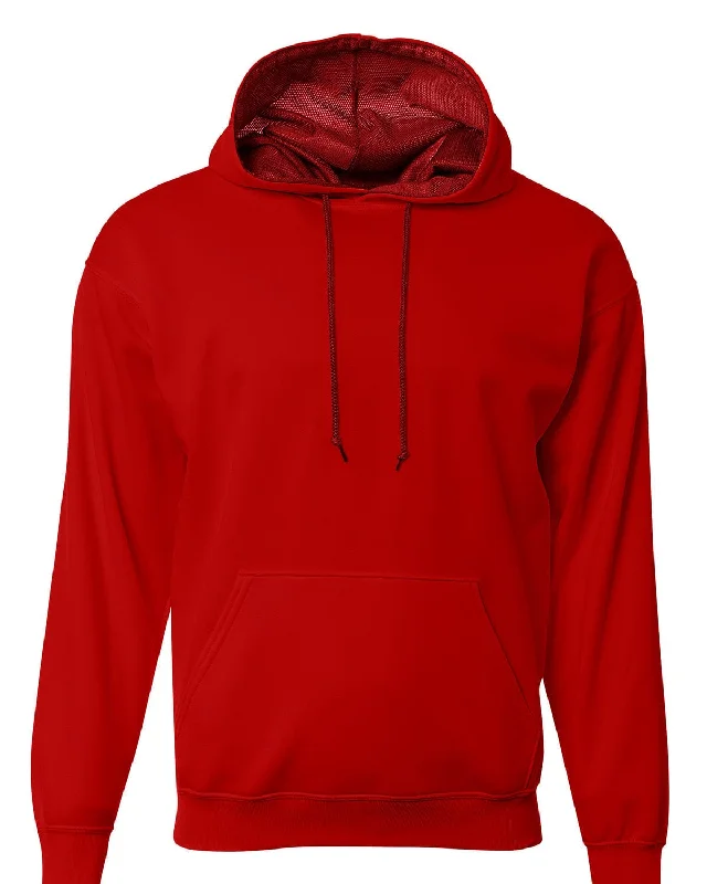 Year-End Clearance A4 Men's Sprint Tech Fleece Hooded Sweatshirt | Scarlet