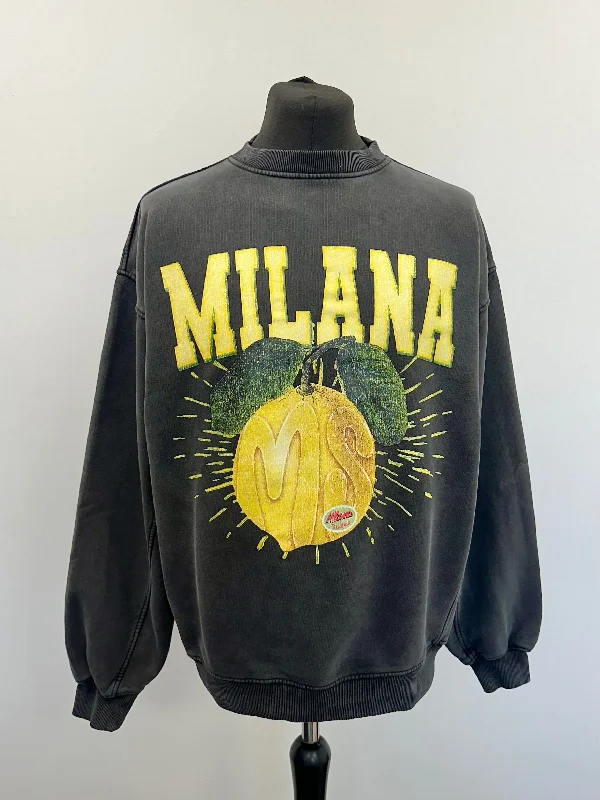 Best Seller Washed Black Lemon Sweatshirt.