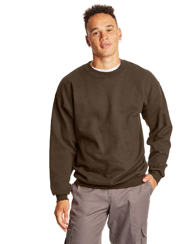 Weekend Deals That Amaze Hanes Ultimate Cotton Crewneck Sweatshirt | Dark Chocolate
