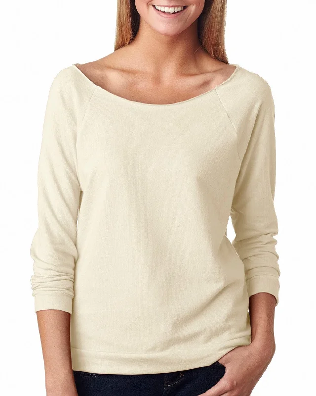 Discount Days Next Level Ladies French Terry Raw-Edge 3/4-Sleeve Raglan Tee | Natural Discount Days Next Level Ladies French Terry Raw-Edge 3/4-Sleeve Raglan Tee | Natural