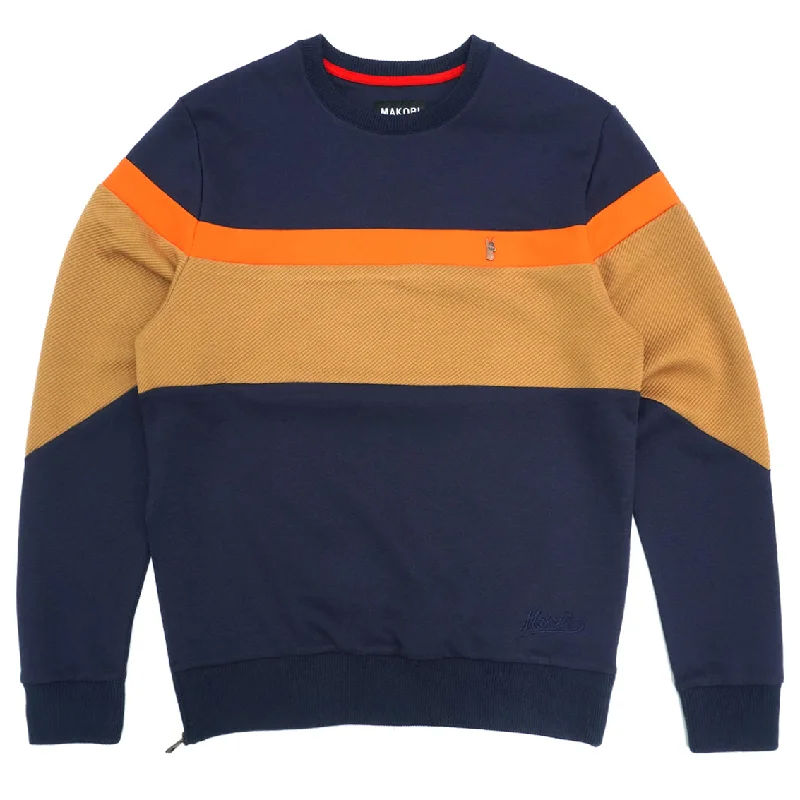 Special Discount M4392 Makobi Monogram Sweater - Navy