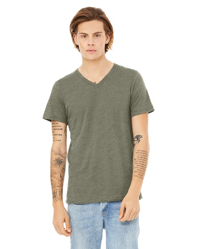 Big Discounts Bella+Canvas Unisex V-Neck T-Shirt | Olive Slub