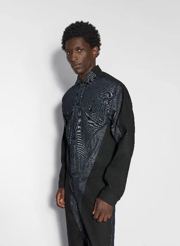Bonus Offer raw blue bi-color denim jacket