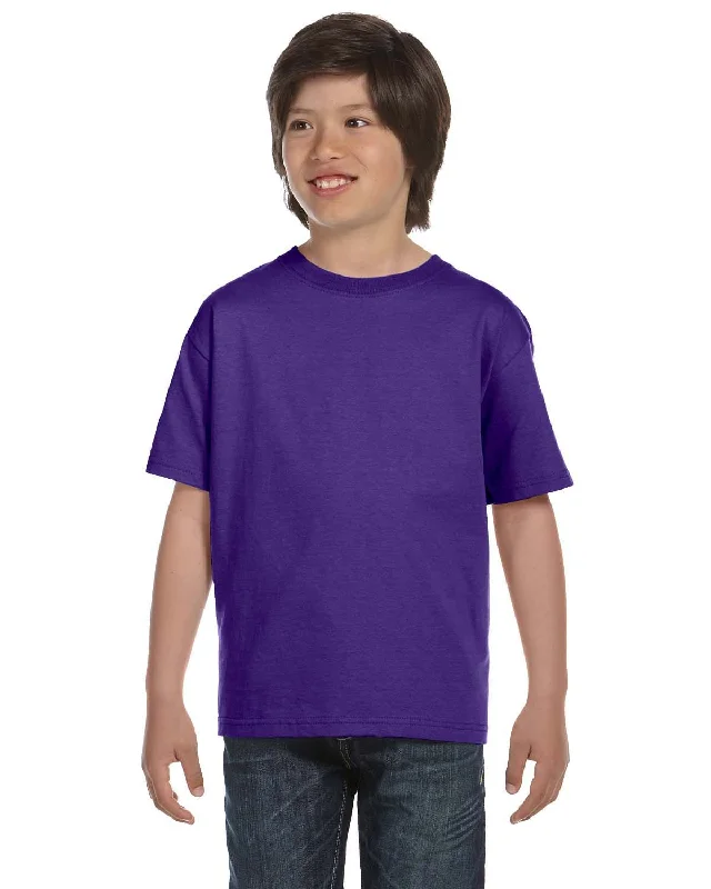 Major Savings Hanes Youth ComfortSoft T-Shirt | Purple