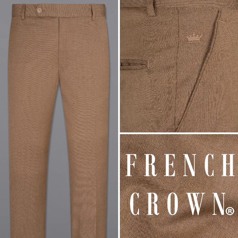 Today's Deal WOOD BROWN FORMAL PANT