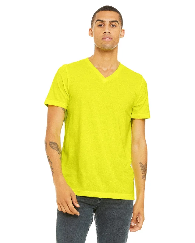 Lowest Price Bella+Canvas Unisex V-Neck T-Shirt | Neon Yellow