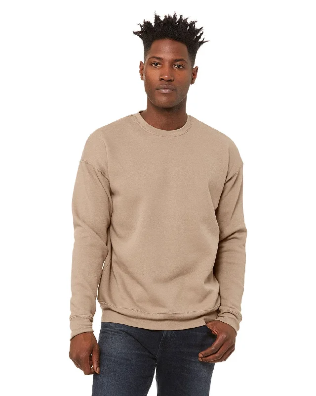 Today Only Bella+Canvas Unisex Drop Shoulder Fleece Crewneck Sweatshirt | Tan