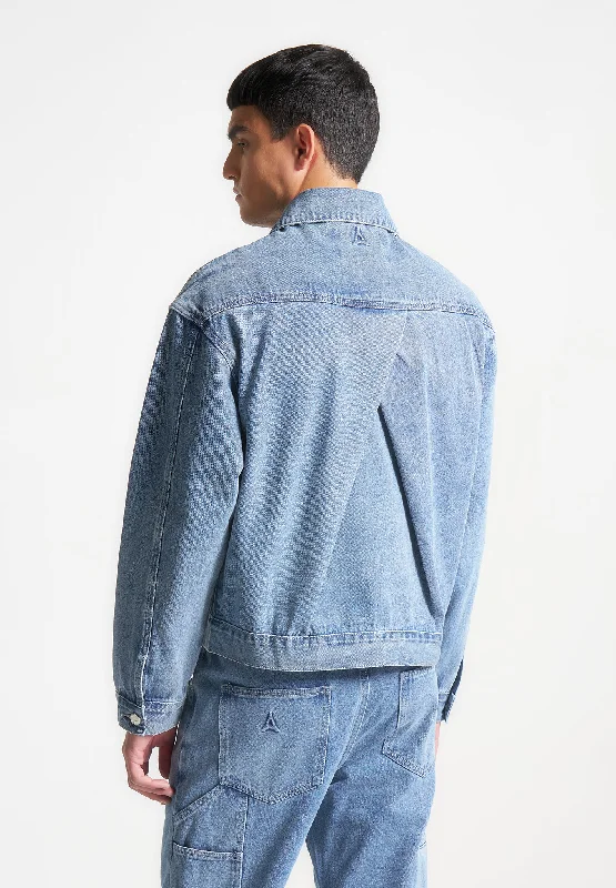 Weekend Extravaganza: Shop Now Contrast Stitch Carpenter Jacket - Mid Blue