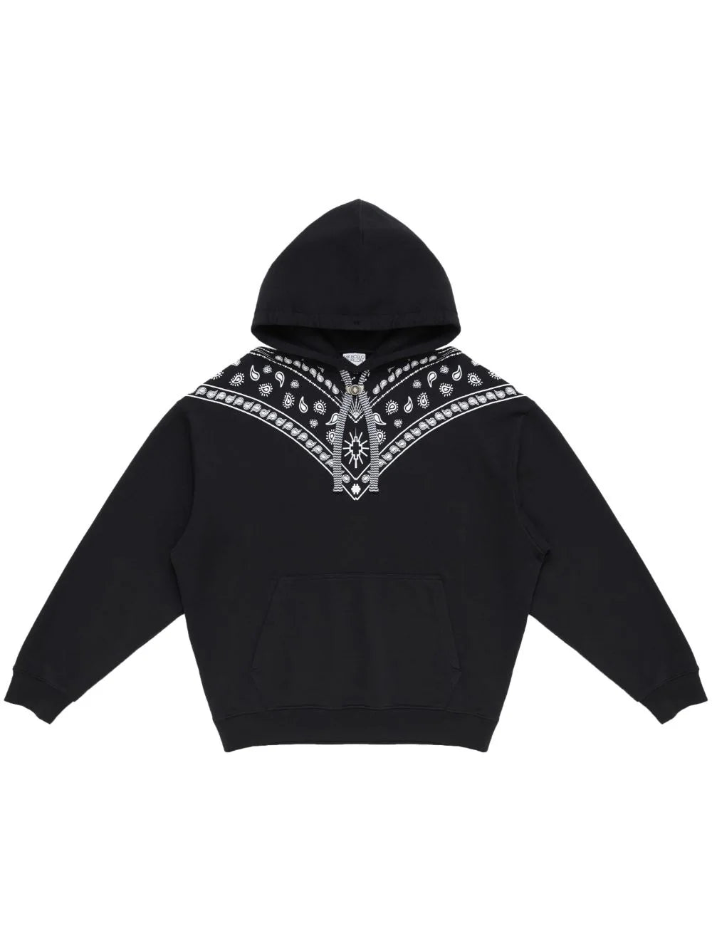 Hurry In Bandana-Embroidered Drawstring Hoodie