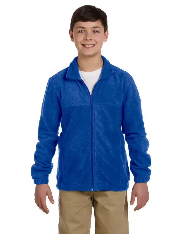 Hurry In Harriton Youth Full-Zip Fleece | True Royal