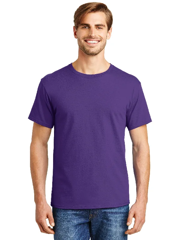 Weekend Deal Hanes ComfortSoft 100% Cotton T-Shirt | Safety Pink