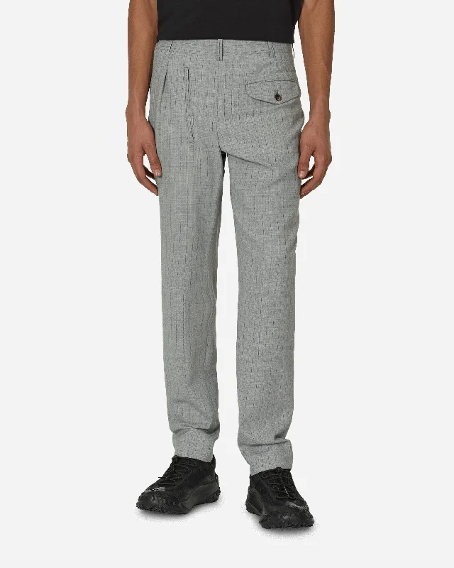 Weekend Offers That Delight Deconstructed Checked Wool Trousers Grey