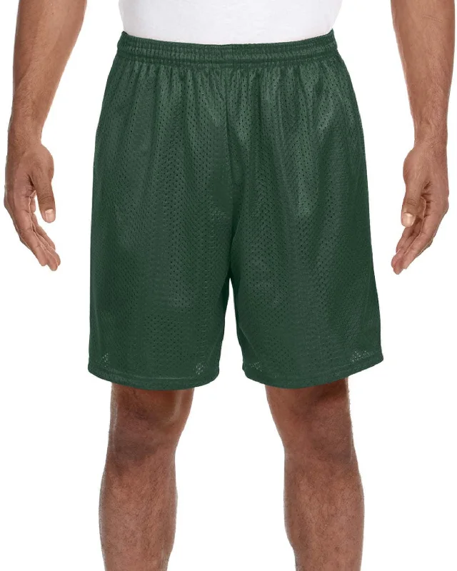 Time-Limited Offer A4 Adult Seven Inch Inseam Mesh Shorts | Forest Green