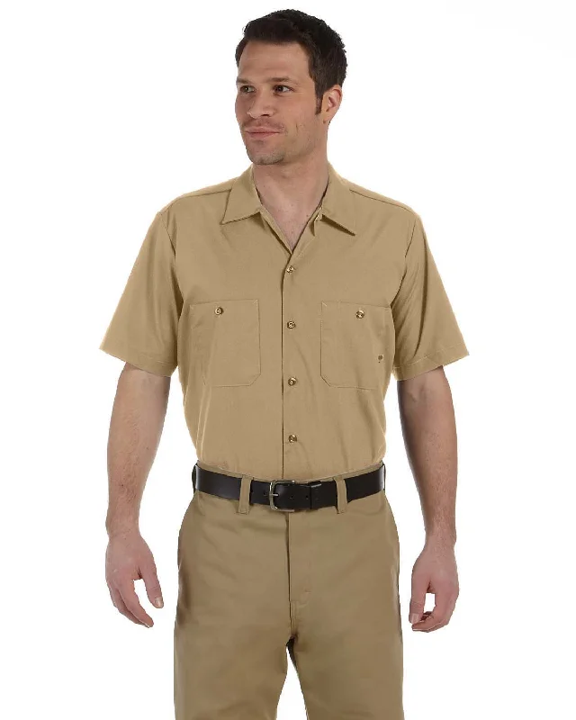 Final Clearance Dickies Industrial Short Sleeve Work Shirt | Desert Sand