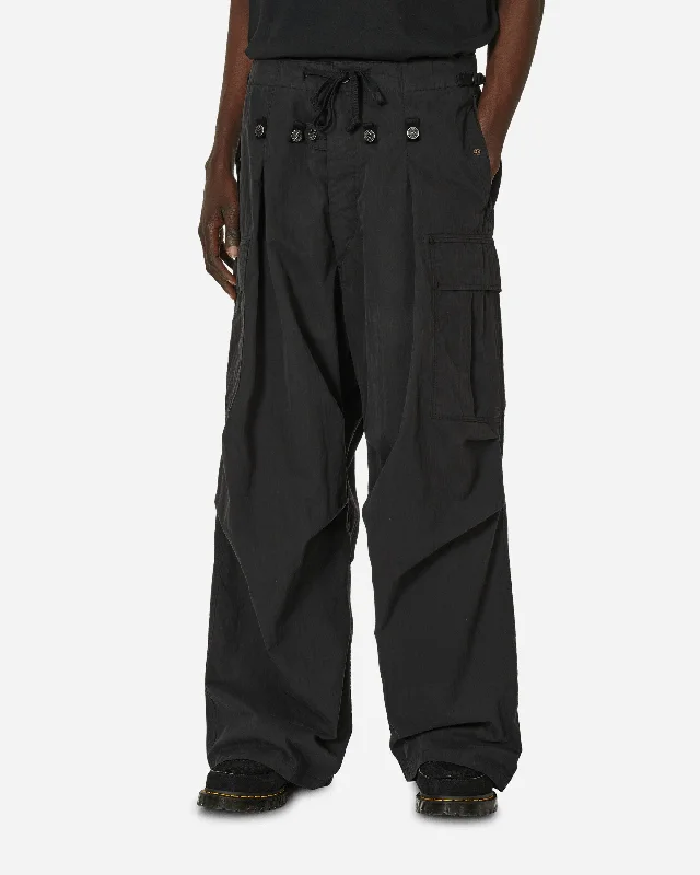 Hurry In Rip Stop Jumbo Cargo Pants Black